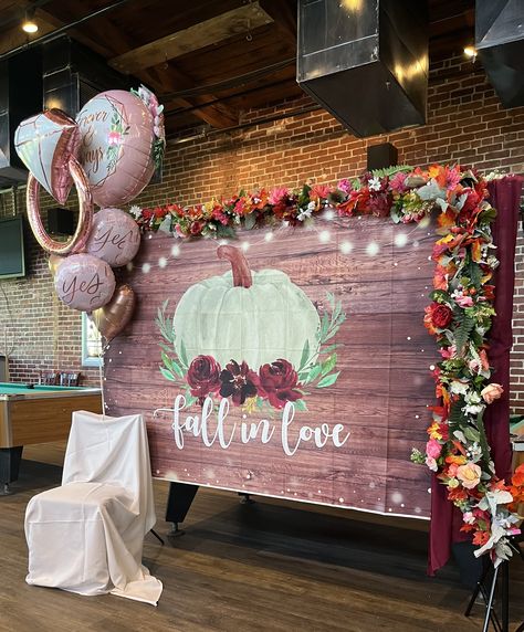 Fall in love backdrop Fall In Love Bridal Shower Backdrop, Bridal Shower Photo Backdrop, Shower Photo Backdrop, Engagement Backdrop, Fall In Love Bridal Shower, Bridal Shower Backdrop, Bridal Shower Photos, Love Photo, Love Fall