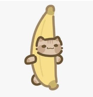 Banana Cat Wallpaper, Banana Cat Drawing, Gato Banana, Frutas Aesthetic, Friends Pfp, Banana Wallpaper, Banana Cat, Disney Stickers, Fruits Drawing