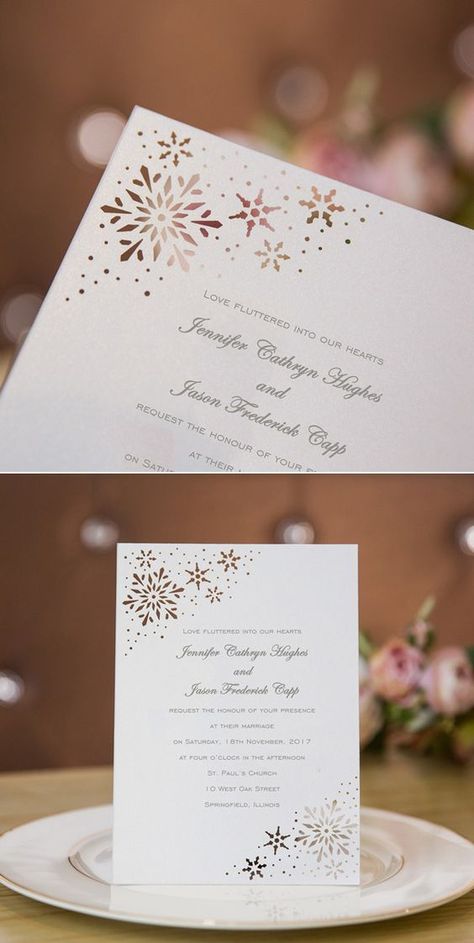 innovative winter wedding invitations Wedding Assistant, Winter Invitations, Wedding Invitations Uk, Snowflake Wedding, Christmas Wedding Invitations, Winter Wedding Invitations, Lace Wedding Invitations, Cheap Wedding Invitations, Laser Cut Wedding Invitations