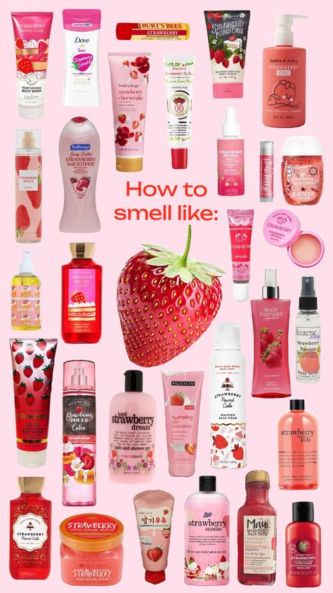 How to smell like #Strawberry Basic Skin Care Routine, Bath And Body Works Perfume, Body Smells, Shower Skin Care, Perfect Skin Care Routine, Pretty Skin Care, Bath And Body Care, Body Care Routine, Moisturizing Body Wash