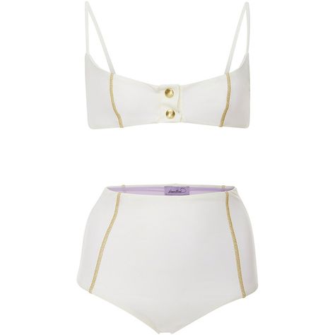 Gregor Pirouzi Tania High Rise Bikini Set ($155) ❤ liked on Polyvore featuring swimwear, bikinis, white, two piece high waist swimwear, high waisted two piece, high waisted bikini swimwear, two piece bikini swimwear and white bikini swimwear High Waist Swimwear, Swimwear Two Piece, White Two Piece, Swimwear High Waisted, High Waist, High Rise, Two Piece, High Waisted, Polyvore