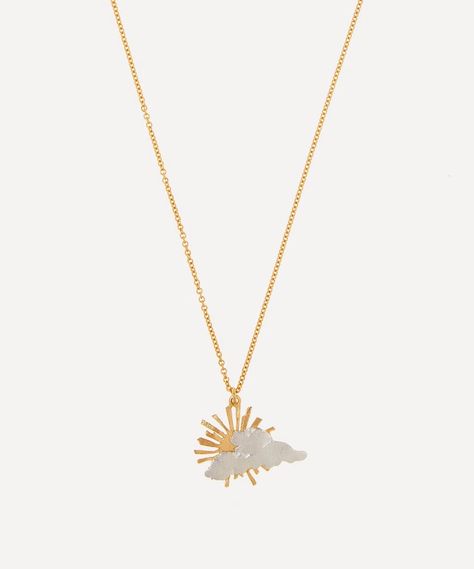 Alex Monroe - Gold-Plated Rays of Hope Pendant Necklace Ancient Coin Jewelry, Bumble Bee Necklace, Luxury Christmas Gifts, Jewellery Necklaces, Ancient Coin, Silver Cloud, 22 Carat Gold, Bee Necklace, Challenging Times