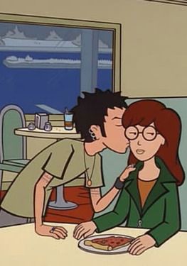 Trent + Daria.  Daria was such an intellectual hottie. Trent Daria, Weird Girl, Shows And Movies, Next Door, Tv Shows, Doors