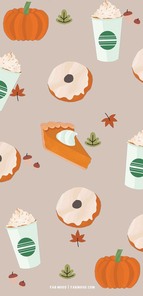 Thanksgiving Backgrounds Aesthetic, Cute Autumn Wallpaper, Halloween Backrounds, Aesthetic Brown Wallpaper, Pie Wallpaper, Wallpapers Autumn, Fall Donuts, Fab Mood, Mood Wedding