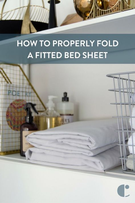 How to fold a fitted sheet | Don't wad it up! Learn how to fold a fitted sheet the right way with our quick walkthrough video. Folding Fitted Sheets, Plastic Bag Storage, Best Ikea Hacks, Baby Clothes Organization, Diy Dining Table, Ikea Bed, Space Nursery, Small Space Organization, Best Ikea