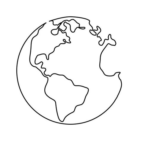 illustration,earth,vector,isolated,line,graphic,globe,icon,sign,one,design,concept,drawing,sketch,symbol,art,continuous,background,planet,travel,continent,linear,world,global,silhouette,america,abstract,doodle,outline,ocean,space,continuous line,simple,drawn,geography,simplicity,map,contour,black,trendy,element Continuous Line Drawing, Continuous Line, Line Drawing, Png Images, White Background, Black And White, White, Black