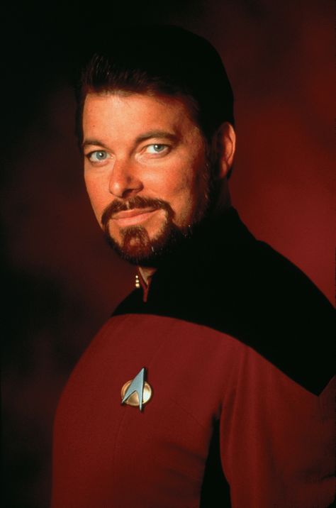 Commander William T. Riker of the USS Enterprise Locutus Of Borg, William Riker, Star Trek Tattoo, Star Trek Actors, Deanna Troi, Jonathan Frakes, Sean Leonard, Star Trek Cast, Generation Photo