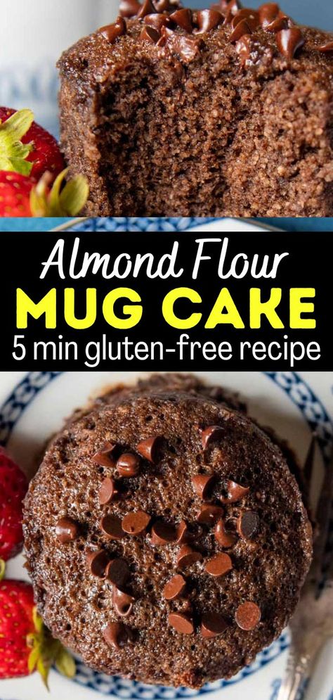 Almond Flour Mug Cake, Almond Flour Chocolate Cake, Gluten Free Mug Cake, Keto Chocolate Mug Cake, Df Recipes, Mug Cake Healthy, Keto Mug, Almond Flour Cakes, Protein Mug Cakes