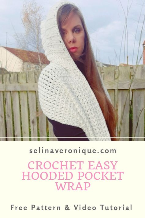 Free Scoodie Crochet Pattern, Crochet Hooded Scarf Pattern Free, Crochet Hooded Scarf Pattern, Hooded Scarf Pattern, Pocket Shawl, Crochet Hooded Scarf, Pocket Scarf, Crochet Hood, Hood Pattern