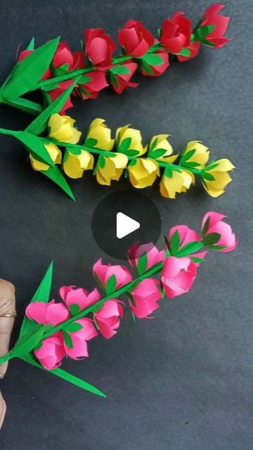 Tapu's CRAFT on Instagram: "Easy And Beautiful Paper Flower Decoration ideas 💐 Handmade paper flower making tutorial / Home Decor Idea  #papercraft #paperflower #handmadeflower #handcrafted #handcrafting #roomdecoration #roomdecorationideads #roomdecorideas #homedecorationideas #easycrafts #easypaperflower #craftswithpaper #craftforbeginners #craftforkids #diycrafts #tapuscraft  Follow us 👉@tapus_craft for more such videos 💕 You can also visit our YouTube channel for detailed tutorial video. Channel link is in bio 💕 Thank you so much for watching 💕" Origami Flowers Easy, Monali Thakur, Flower Making Tutorial, Colour Paper Flowers, Paper Flower Video, Flower Decoration Ideas, Easy Origami Flower, Paper Flower Centerpieces, Paper Flowers Diy Easy