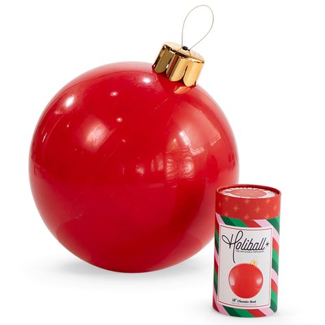 PRICES MAY VARY. BRIGHT, BOLD & BALLSY: Add a big touch of holiday magic with our oversized inflatable ornaments. The perfect addition to your holiday décor. Ideal for outdoor decorations that make a statement and create a festive atmosphere. Comes in a wide variety of colors and designs so we’re sure you’ll find the Holiball for you. HANG THEM! STAKE THEM! FLOAT THEM! Create stunning holiday displays on your lawn, driveway, deck, or porch with Holiball. Impress your neighbors and guests while c Christmas Yard Decorations, Larger Than Life, Christmas Yard, Decorative Sculpture, Holiday Ornament, Twinkle Lights, Outdoor Christmas Decorations, Color Collection, Outdoor Christmas