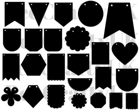 Get 100+ SVG files of different bunting designs to create your own unique bunting decorations. Perfect for parties, weddings, and other special occasions. #buntingsvg #svgbundle . #Bunting_Design_Ideas #Flag_Banner_Template #Bunting_Banner_Template #Diy_Banner_Template Paper Bunting Ideas, Felt Banner Diy, Flag Banner Template, Bunting Banner Template, Diy Banner Template, Shape Stencils, Cricut Banner, Diy Bunting, Bunting Ideas