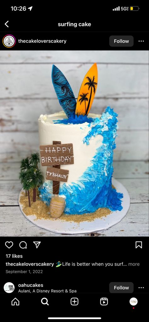 Surfing Theme Cake, Surfing Cake Ideas, Surfing Birthday Cake, Surfer Birthday Cake, Surf Cake Ideas, Surf Birthday Cake, Surfing Cakes, Surfing Cake, Pool Birthday Cakes