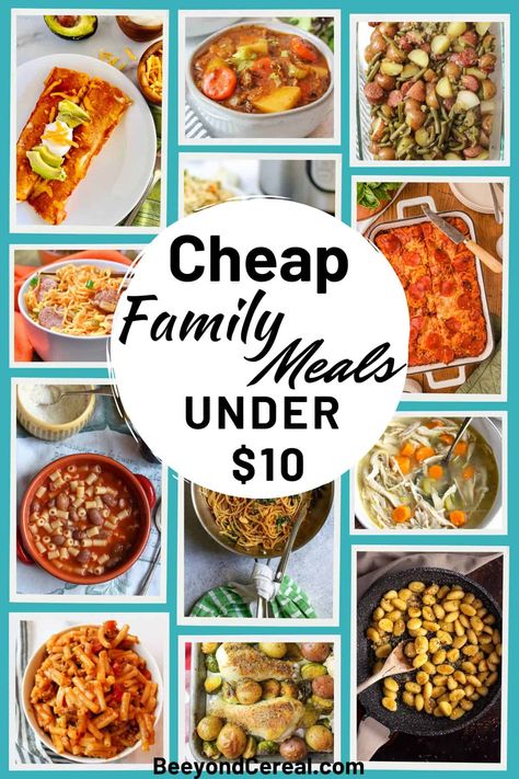 Discover a wealth of culinary inspiration with our handpicked selection of Cheap Family Meals Under $10! From hearty dinners to delightful desserts, these budget-friendly recipes will keep your taste buds and wallet happy. Cheap Family Dinners, Meals For Family, Group Recipes, Cheap Family Meals, Affordable Recipes, Easy Cheap Dinners, Freezable Meals, Large Family Meals, Cheap Easy Meals