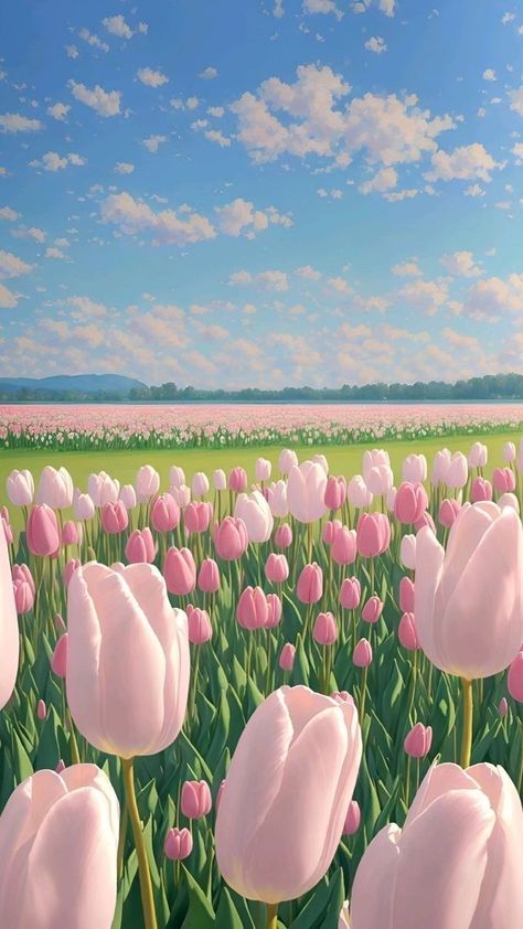 Mom Wallpaper Aesthetic, Pink Tulips Aesthetic, Tulip Flower Pictures, Tulip Wallpaper, Pink Flowers Wallpaper, Pretty Phone Wallpaper, Lovely Flowers Wallpaper, Nothing But Flowers, Pretty Landscapes