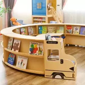 Montessori Kindergarten & Daycare Design 🎨 Rocking Bed, Kindergarten Furniture, Indoor Playground Design, Daycare Design, Eco Friendly Kids, Baby Toys Diy, Childrens Library, Toddler Room Decor, Kids Room Furniture