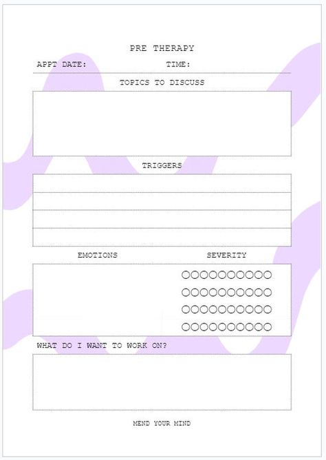 Therapy Tracker, Therapy Notes, Date And Time, Bring Up, Notes Template, Black And White Design, Planner Template, Letter Size, Remote Work