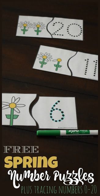 Spring Number Activities, Preschool Flower Theme, Spring Math Centers Kindergarten, Flower Math, Spring Math Activities, Home Preschool, Preschool Spring, Tracing Numbers, Preschool Garden