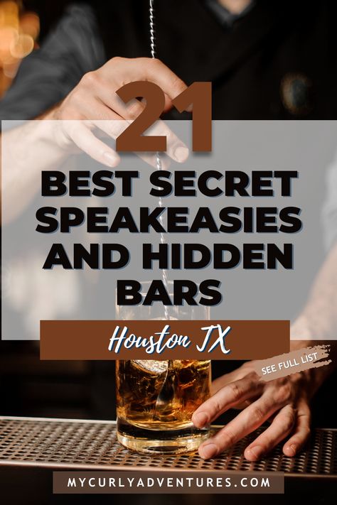 Houston has an extensive list, ranging from Prohibition-style establishments to modern interpretations on the classic speakeasy; from tiki bars to speakeasies disguised as tailor shops. With so much to discover in Houston, let’s discuss how to get into the top 21 best-secret speakeasies and hidden bars in town! Read more for the full list. Speakeasy Bar Design, Modern Speakeasy, Prohibition Style, Prohibition Bar, Houston Bars, Hidden Bars, Secret Bar, Speakeasy Bar, Speak Easy