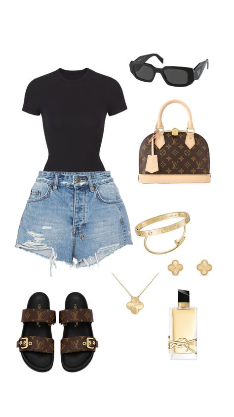 Lv Bags, Cute Outfit, Style Tips, Denim Shorts, Outfit Inspo