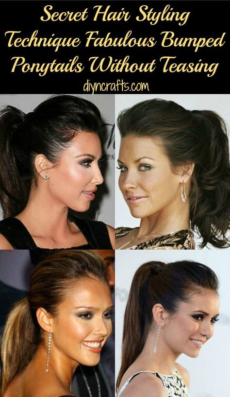 DIY fabulous bumped ponytail without a bump-it or without teasing. And, you can do it in about three minutes. This is a great method for those of you who like the bumped ponytail look but have little time to create it. #hair #beauty #easy #ponytail Ponytail Bump, Different Hair, Different Hairstyles, Hair Envy, Makati, Sleeve Tattoo, Hair Tips, Hair Today, Great Hair