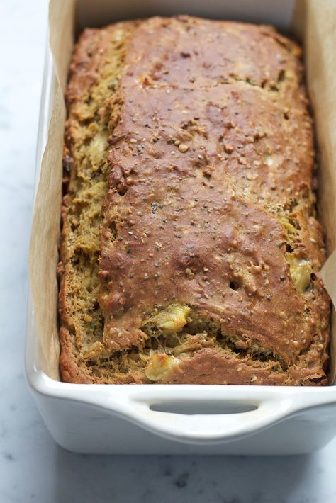 Avocado Banana Chia Bread - Hip Foodie Mom Avocado Loaf, Avocado Banana Bread, Avocado Bread, Banana Chia Pudding, Avocado Dishes, Avocado Banana, High Protein Desserts, Chia Pudding Recipes, Healthy Bread