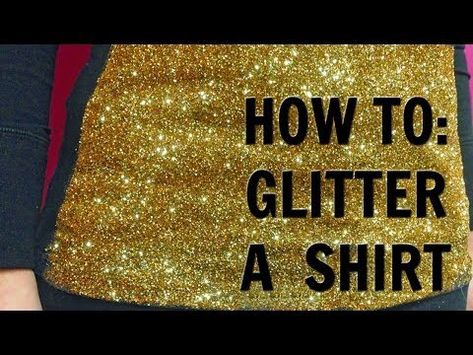 Glitter Fabric Paint, Glitter Tshirt, How To Make Glitter, Glitter Outfit, Shirt Tutorial, Glitter Shirt, Glitter Spray, Fabric Glitter, Kleidung Diy