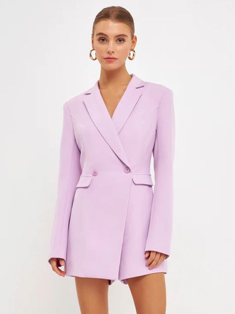 Suit Blazer Romper - Endless Rose | New York & Company Rosé Suit, Blazer Romper, Summer Bottoms, Casual Evening, Company Website, Jacket Brands, New Arrival Dress, Evening Party, Trending Now