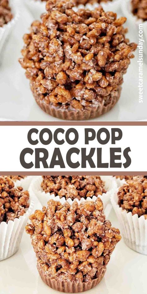 Chocolate Crackles Recipe, Marshmallow Ideas, Marshmallow Dessert, Coco Pops, Marshmallow Desserts, Marshmallow Popcorn, Chocolate Crackles, Cake Stall, Pop Cakes