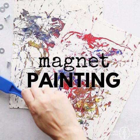 Magnet Painting, Kraftangan Prasekolah, Steam Activity, Classe D'art, Aktiviti Kanak-kanak, Magnet Crafts, Aktivitas Montessori, Physical Properties, Homeschool Art