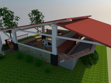 Kandang sapi Design Architecture, Garden Bridge, Architecture Design, Outdoor Structures, Architecture, Design