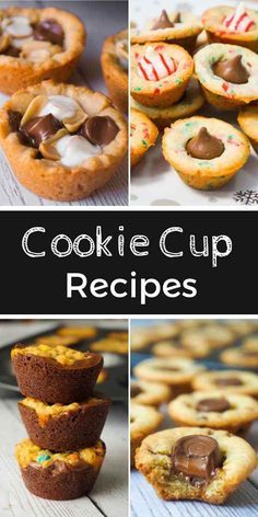 Easy Cookie Cups Recipe, Mini Muffin Cookies, Premade Cookie Dough Hacks, Bakesale Cookies, Mini Muffin Tin Recipes Desserts, Cookie Cup Recipes, Brownie Cookie Cups, Peanut Butter Cookie Cups, Mini Muffin Tin Recipes