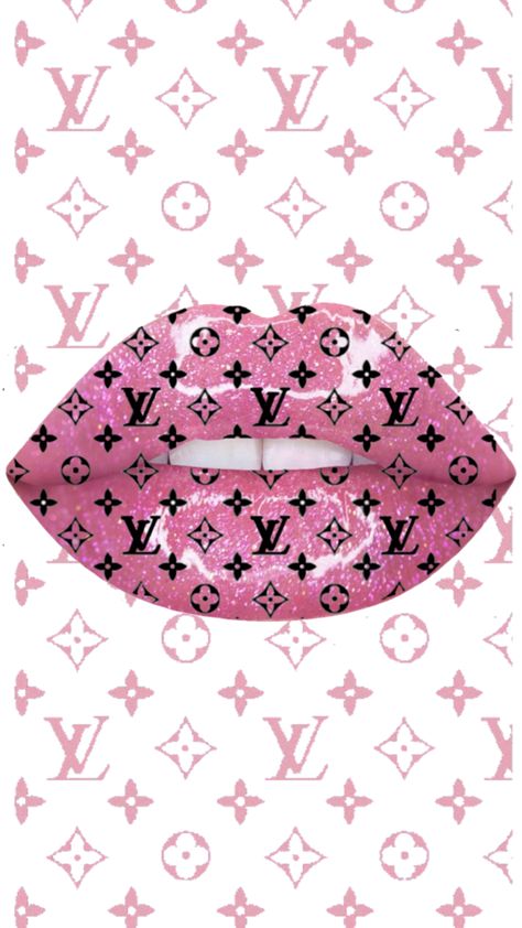 Louis Vuitton Wallpaper, Louis Vuitton Pattern, Chanel, Lips, Louis Vuitton, Wallpapers, Pattern, Pink, Black