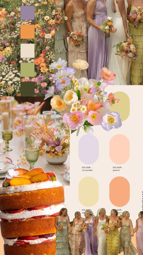 Wedding Theme Color Schemes, Wildflower Wedding Theme, Dream Wedding Decorations, May Weddings, Future Wedding Plans, Wedding Theme Colors, Garden Party Wedding, Pastel Wedding, Wildflower Wedding