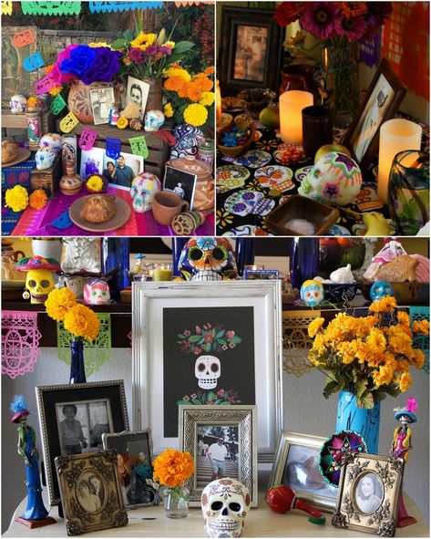 Halloween Wedding Reception, Diy Day Of The Dead, Mexican Inspired Wedding, Dia De Los Muertos Decorations Ideas, Mexican Gifts, Samhain Halloween, Mexican Holiday, Zinnia Flowers, Fall Fruits