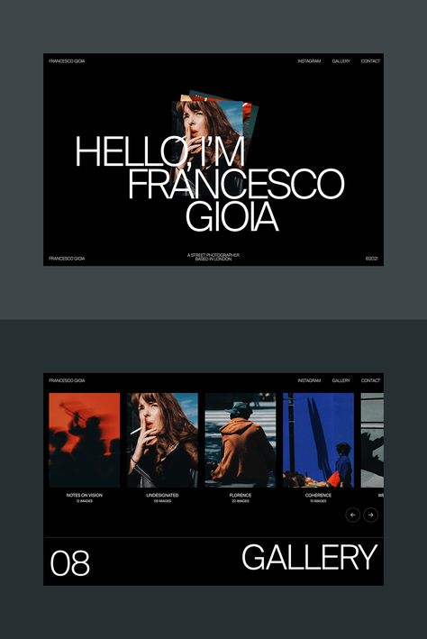 Portfolio Design Layouts, Cv Website, Webdesign Portfolio, Mise En Page Web, Interaktives Design, Design Sites, Portfolio Photo, 포트폴리오 레이아웃, Desain Ui