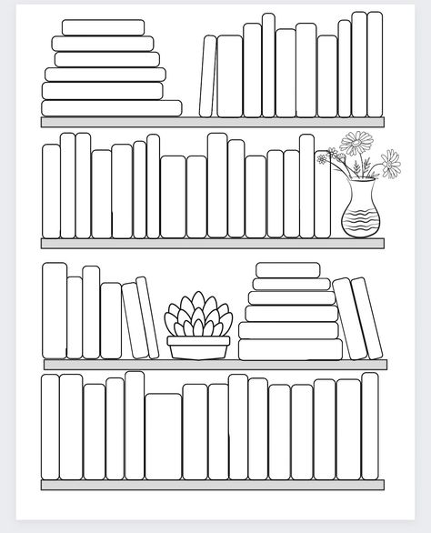 Use this fun bookshelf tracker to log up to 60 book titles!   Great for Reading Challenges! Color in each book, or write in the title, or both!! Bookshelf Reading Tracker, Bookish Coloring Pages, Book Tracker Printable Free, Books Read Tracker, Bookshelf Drawing, Book Tracker Template, Bookshelf Tracker, Reading Journal Printable, Book Review Journal