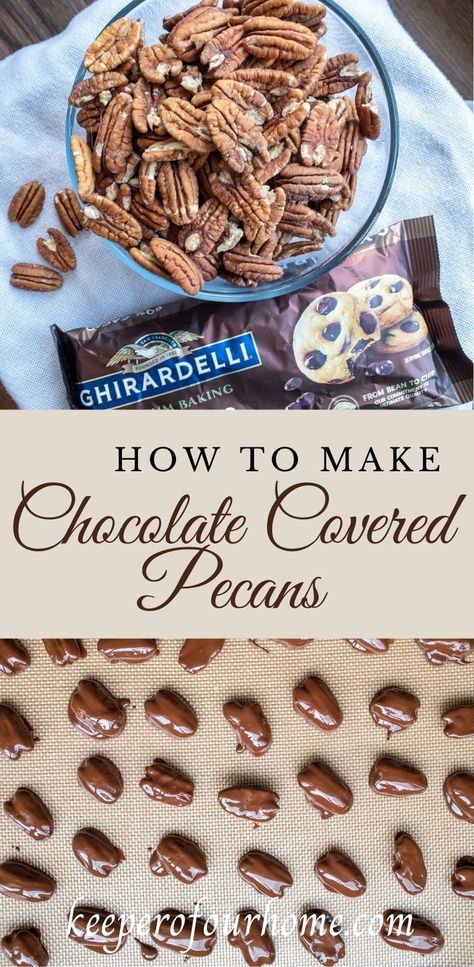 Chocolate Covered Pecans Recipe, Salted Pecans Recipe, Covered Pecans, Homestyle Recipes, Round Cottage, Chocolate Covered Pecans, Chocolate Covered Nuts, Nut Snacks, Pecan Recipes