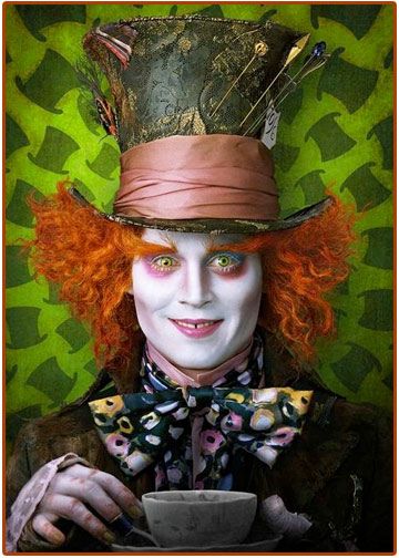 johnny depp movie characters - Oz Büyücüsü, Johnny Depp Mad Hatter, جوني ديب, Mad Hatter Costume, Go Ask Alice, Mad Hatter Hat, Images Disney, Mad Hatters, Helena Bonham Carter