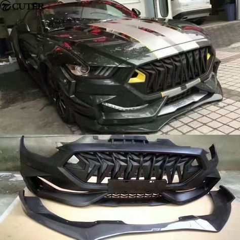 Frp Wide Car Body Kit Unpainted Front Bumper Carbon Fiber Front Lip for Ford Mustang Limgene One's Body Kit 15-17 _ - AliExpress Mobile Car Body Kit Design, Body Kits For Cars, Mustang Body Kit, Mustang Car Aesthetic, Car Body Kit, Mustang Car, Ford Mustang Car, Wide Body Kits, Aesthetic Cool