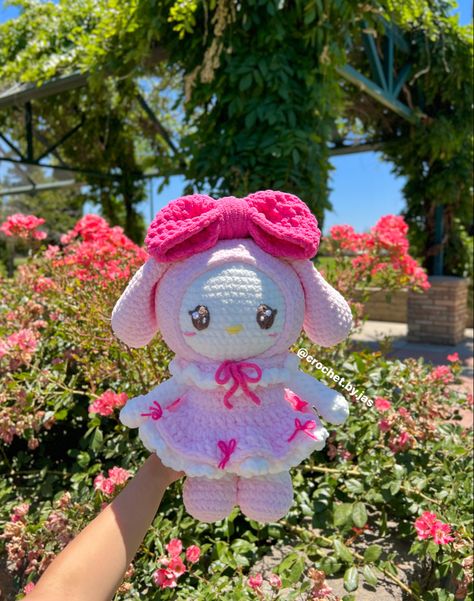 Crochet Starters, Crochet My Melody, My Melody Crochet, Free Crochet Toy Patterns, Sanrio Crochet, Plushies Crochet, Crochet Turtle Pattern, Crochet Bolero Pattern, Diy Crochet Toys