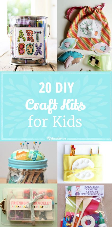 20 DIY Craft Kits for Kids Diy Craft Kits For Kids, Kids Gift Ideas, Diy Paper Art, Craft Kits For Kids, Diy Craft Kits, Fun Craft, Upcycled Crafts, Kits For Kids, Art Kit