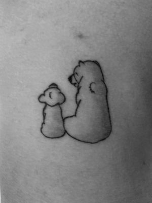 Todd And Copper Tattoo, Koda Brother Bear Tattoo, Tree Star Tattoo Land Before Time, Brother Bear Drawings, Matching Bear Tattoos, Koda Tattoo, Big Brother Tattoo, Papa Bear Tattoo, Minimalist Bear Tattoo