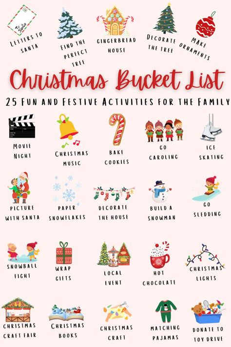 🎄 Create unforgettable holiday memories with our Christmas Bucket List for Families! From decorating gingerbread houses to watching classic movies, this checklist will make your season merry and bright. 🌟 #ChristmasBucketList #FamilyTraditions #HolidayFun Holiday Checklist Christmas, Decorating Gingerbread Houses, Bucket List For Families, Christmas Checklist, Christmas Books For Kids, Christmas Bucket List, Christmas Bucket, Christmas Prep, Christmas Craft Fair