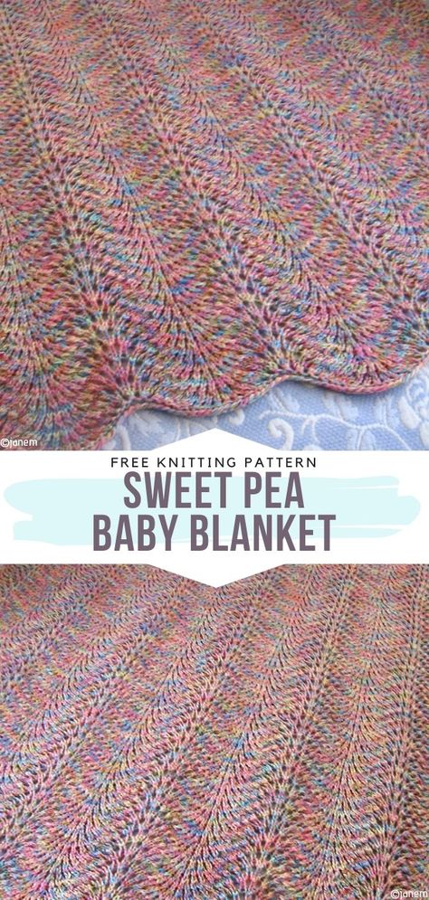 Unique Baby Blankets Free Knitting Patterns Sweet Pea Pattern, Sweet Pea Baby Blanket Pattern, Sweet Pea Knitting Pattern, Knitting Pattern Blanket Free, Free Knitting Patterns Baby Blankets, Feather And Fan Knitting Pattern Baby Blankets, East Knitted Baby Blanket, Stroller Blanket Knitting Pattern, Knit Pattern Blanket