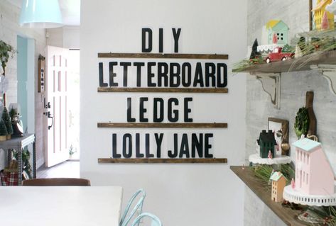 diy letter board ledge - Lolly Jane Diy Wooden Letter Board, Letter Board Quotes Bathroom, Diy Letter Ledge, Utah Farmhouse, Everyday Inspirational Quotes, Letters On Wall, Diy Letter Ideas, Letter Ledge, Radiance Art