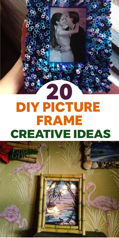 Elevate your home decor with these inventive DIY picture frame ideas that blend personal touches and artistic flair. Explore unique ways to transform plain frames into whimsical works of art, whether by adding seashells, buttons, or colorful beads. Display your favorite memories and artwork in frames that are as special as the moments they capture. Bring personality and charm to your walls with these creative projects that will surely make a stylish statement in your living space. Cool Photo Frame Ideas, Diy Frame Decorating Ideas, Diy Acrylic Picture Frame, Gothic Picture Frames Diy, Diy Painted Picture Frames Ideas, Home Made Photo Frames Crafts, Diy Painting Frames Ideas, Photo Frame Making Ideas Diy Crafts, Custom Picture Frames Diy