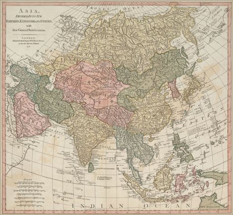 1772 map of Asia Map Of Asia Aesthetic, Asia Map Aesthetic, East Asia Map, Map Of Asia, Maps Aesthetic, Saturn Return, Asia Map, Maps For Kids, Pictorial Maps