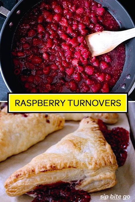 DELISH! Easy raspberry puff pastry turnovers with a homemade raspberry filling. Fresh raspberry turnoversfor breakfast, brunch or dessert. Use this puff pastry turnovers recipe for vaiations with cherry, blueberry or aples. #turnovers #raspberry #handpies #desserts #dessertfoodrecipes #dessertrecipes #raspberries #fruit #puffpastry #brunch Raspberry Puff Pastry, Puff Pastry Turnovers, Pastry Turnovers, Cherry Turnovers, Easy Puff Pastry Recipe, Sweet Brunch, Turnover Recipes, Puff Pastry Desserts, Raspberry Desserts