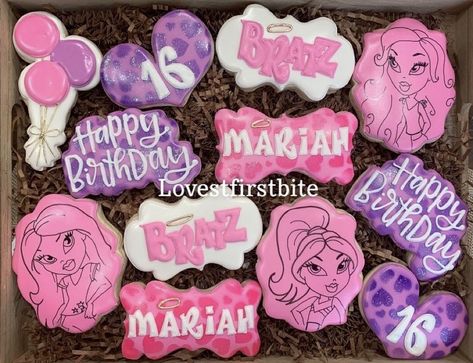 12th Birthday Party Ideas, 18th Birthday Party Themes, Doll Cookies, Sweet Sixteen Birthday Party Ideas, 25th Birthday Parties, Simple Birthday Decorations, Birthday Ideas For Her, Custom Birthday Cakes, Bday Party Theme